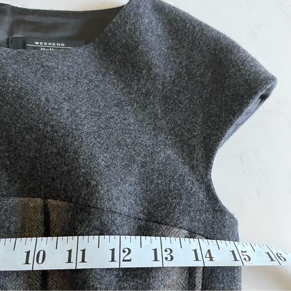 Weekend Max Mara plaid wool blend Elicia dress size 6 - Picture 5 of 9